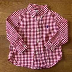 Ralph Lauren 赤白チェック ボタンダウンシャツ 24M