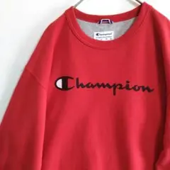 931　Champion　スウェットトレーナ　L/2XL　赤　ビック　US古着