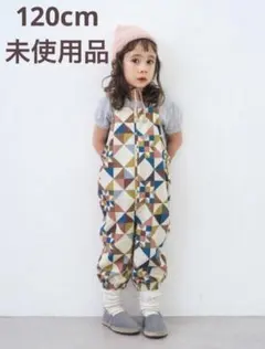 未使用品　softcheese しまむら　パッチワーク　サロペット　120cm