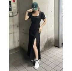 EVRIS バックオープンロングワンピース