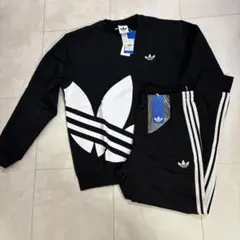 新品　アディダスオリジナルス　セットアップ上下　ビッグロゴ　トラックパンツ