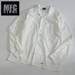 美品 MFC STORE オープンカラーシャツ 開襟 長袖 ホワイト L 無地