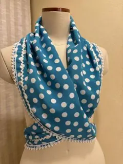 シージョ ターコイズ白水玉　オフ白ケミカルレース　アイボリー山道　フラメンコ