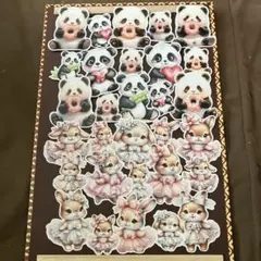 《カット済み》MALAMA様★パンダちゃん＆ウサちゃん　コラージュ素材