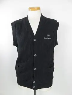 Sergio Tacchini セルジオタッキーニ 　ベスト　刺繍入り　黒　M
