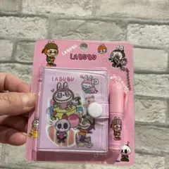 LABUBU メモ帳　ピンク　新品　ボールペン付き