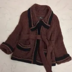 グレースコンチネンタル ニットカーディガン 厚手 カーディガン