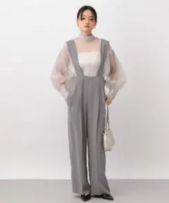 Apart by アパートバイローリーズ　ハイウエストサロペット　パーティ結婚式