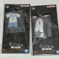 ハイキュー!!1番くじ F賞スクールアイコンボタン付きアクリルチャーム2個セット