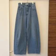 コラージュ　ワイド　パンツ　デニム　ブルージュデニム