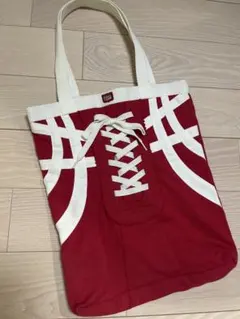 オニツカタイガー　激レア　レースアップ風トートバッグ 赤