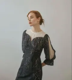 新品タグ付き　ANDRESD　ラウンドカットドレス 結婚式お呼ばれ ドレス