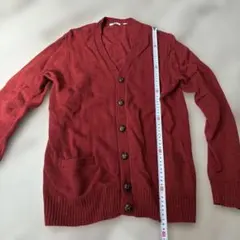 UNIQLO 赤 長袖 カーディガン