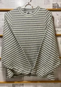 ストライプ長袖トップス フリーサイズ