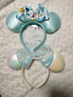 ミニーカチューシャ　２個セット　スイスイサマー　ハピネスイン・ザ・スカイ