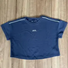 ZARA ネイビー クロップドTシャツ 11-12歳　150cm