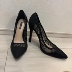BABY PURE ヒール パンプス ブラック 23.5cmのサムネイル