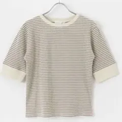 SENSE OF PLACE クルーネックリンガーボーダーTシャツ(5分袖)のサムネイル