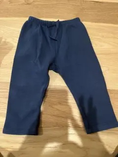 gap ネイビー コットンパンツ 12-18ヶ月 クマ刺繍付き 起毛