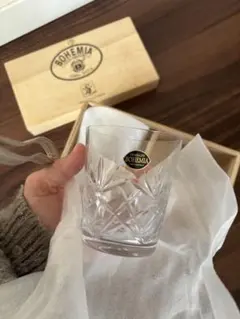 BOHEMIA クリスタルロックグラス 木箱付き