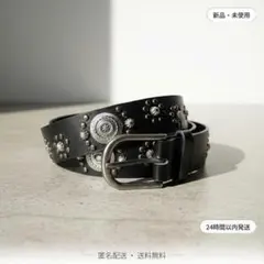 スタッズベルト 黒 メンズ レディース コンチョ ヴィンテージ Y2K 韓国