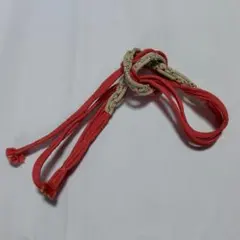 帯締め ピンク×白 組み紐 和装小物