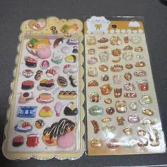 立体食べ物・動物モチーフステッカーセット