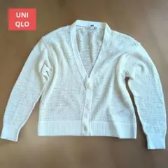 ユニクロ　メッシュショートカーディガン　オフホワイトのサムネイル