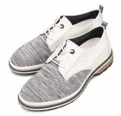 LANNY ニットスニーカーコンビネーションダービーシューズ 25.5 ホワイト