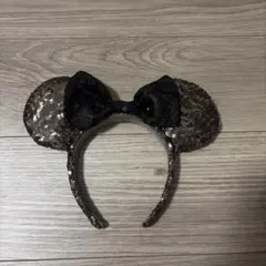 東京ディズニーリゾート ミッキー耳カチューシャ ブラック スパンコール