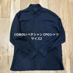 comoli 21ss ベタシャンCPOシャツ ブラック COMOLI (コモリ) ベタシャン CPOシャツ