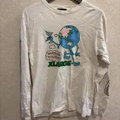XLARGE 地球イラスト ロングスリーブTシャツ
