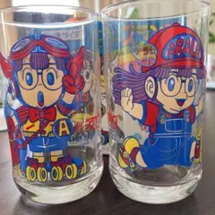 未使用　Dr.スランプアラレちゃん　グラスセット　昭和レトロ　三ツ矢サイダー
