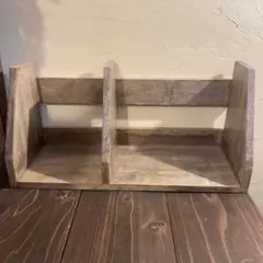 木の本棚　レトロ　アンティーク　ブックスタンド　卓上