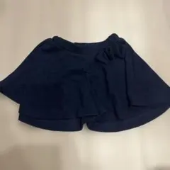 ever closet ネイビー フレアスカート風ハーフパンツ キュロット110