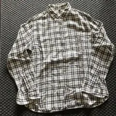 無印良品　コットンガーゼチェック柄 長袖シャツ XL 新品同様
