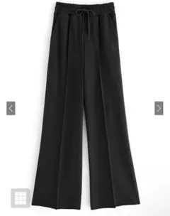 新品　GRL センターピンタックスウェットセミフレアパンツ[pm473] M