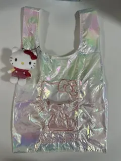オーロラキティ　エコバッグ　ぬいぐるみチャーム付き
