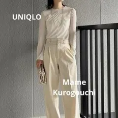 UNIQLOマメクロゴウチコラボシアークルーネック長袖Tシャツオフホワイト M