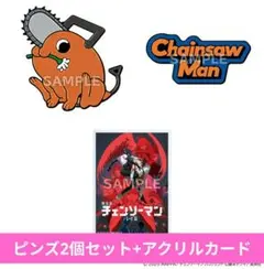 完売品Loppi・HMV限定チェンソーマン ピンズ2個セット & アクリルカード