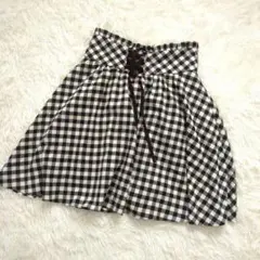 マジェスティックレゴン ギンガムチェック キュロット(M)フレア レースアップ