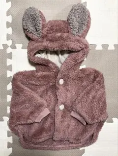 LaStella ウサギ耳付きフリースポンチョ 80