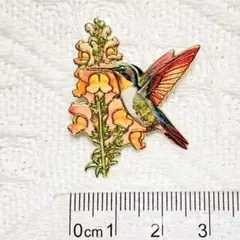 ハチドリ ハミングバード 鳥 お花 ピンズ ブローチ ピンバッジ ラペルピン ②