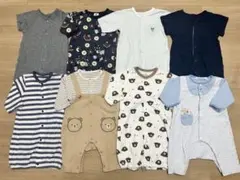 ロンパース 男の子 8点セット 50~60cm 新生児 半袖 長袖 まとめ売り
