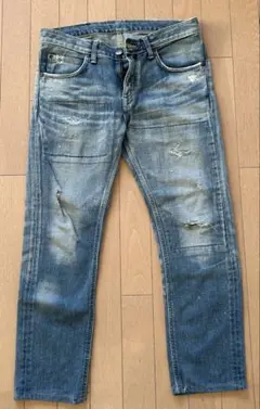 Lee リー ストレートジーンズ ライダース ダメージ サイズ30