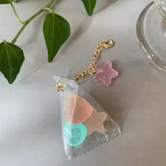 星とハートのカラフルグミキャンディー•チャーム（テトラパックタイプ）