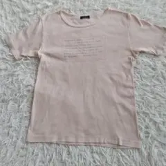 noué-rue 半袖 Tシャツ ピンク フランス語プリントのサムネイル
