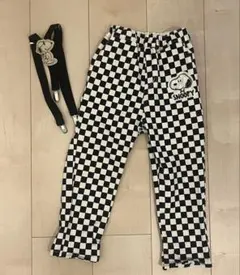 Petit main SNOOPY チェック柄パンツ サスペンダー付き