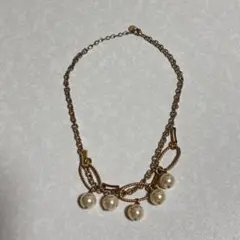 ゴールドカラー パールモチーフ ネックレスのサムネイル