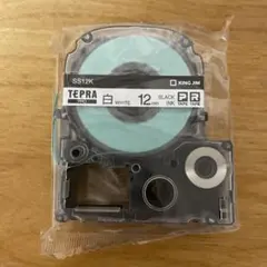 ￼テプラカートリッジ　白地　黒文字　12mm